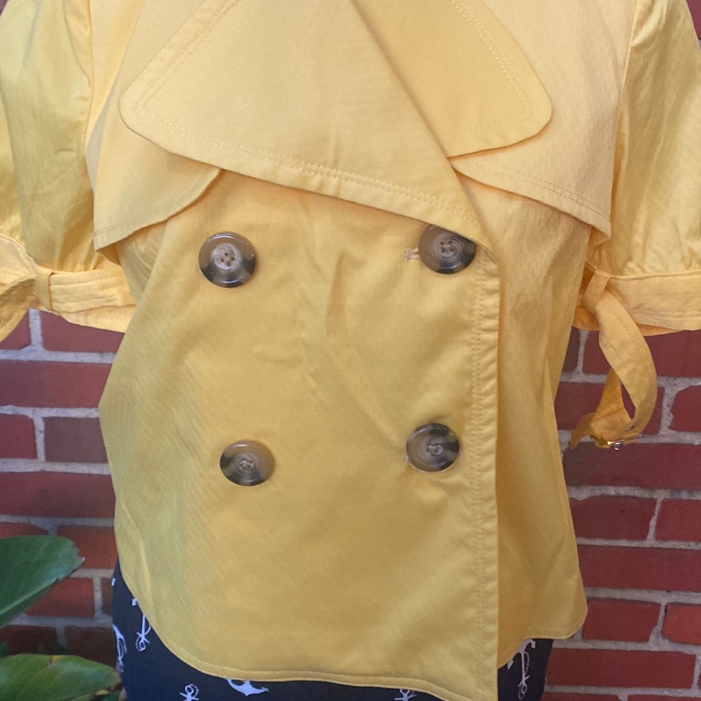 Yellow Cropped Jacket - Picture 3 of 6